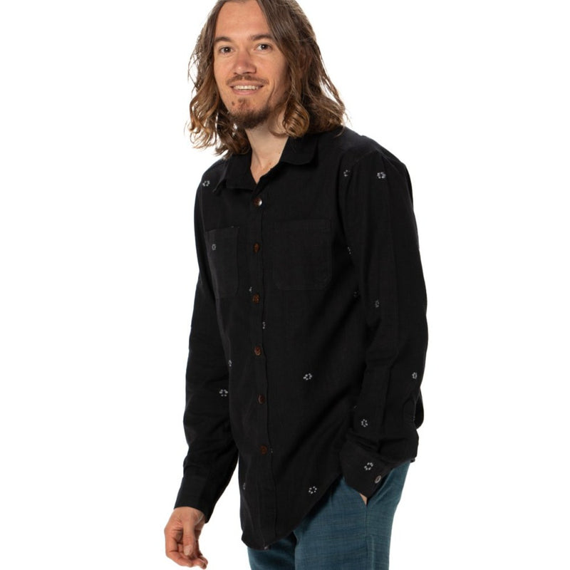 Mens Handloom Organic Long Sleeved Shirt