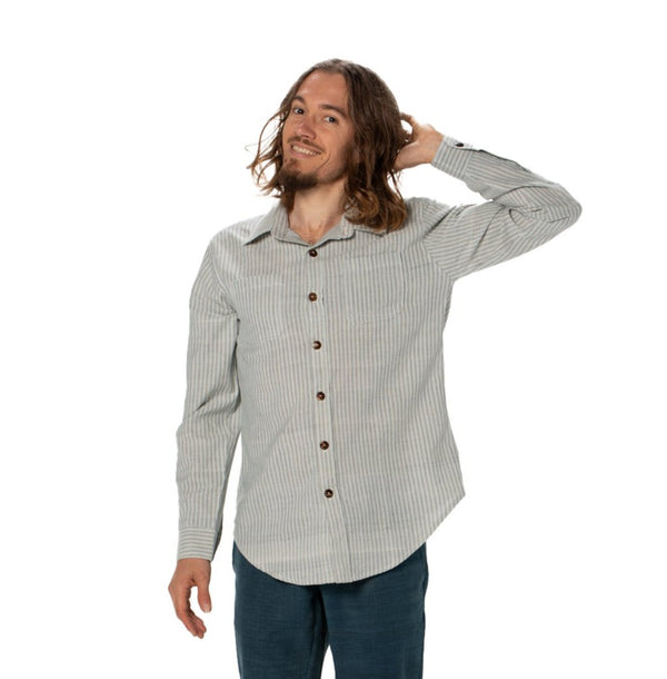 Mens Handloom Organic Long Sleeved Shirt