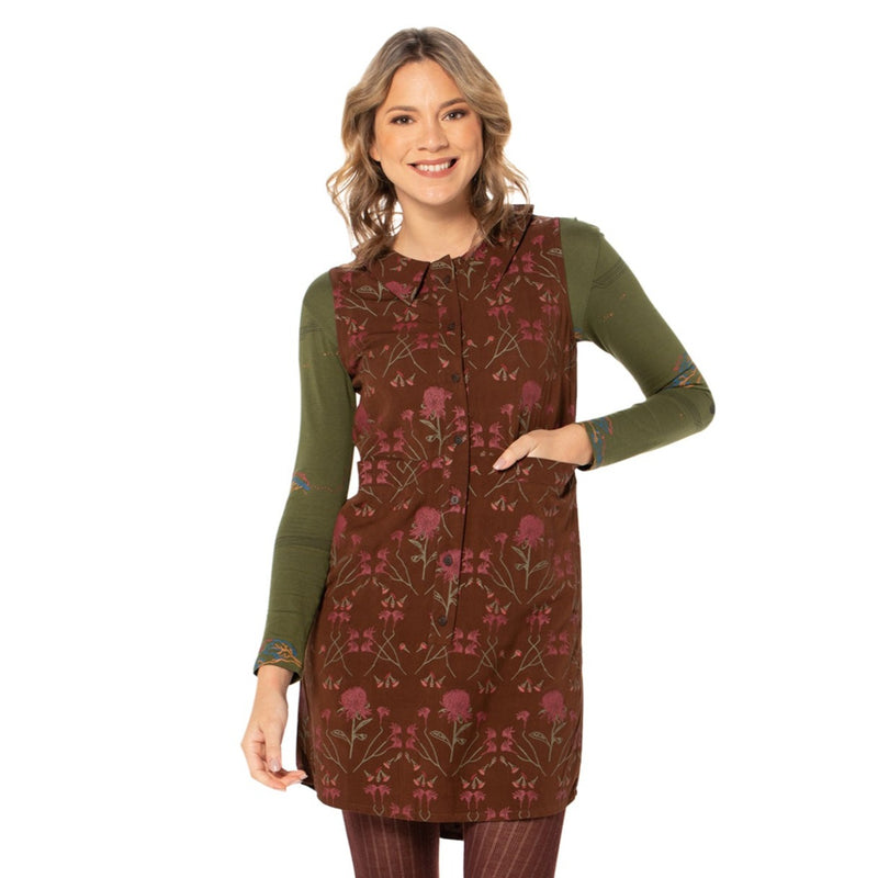 Collared Shift Dress - Woven bamboo