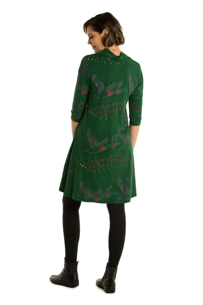 V-Neck Swing Dress - Printed Sale