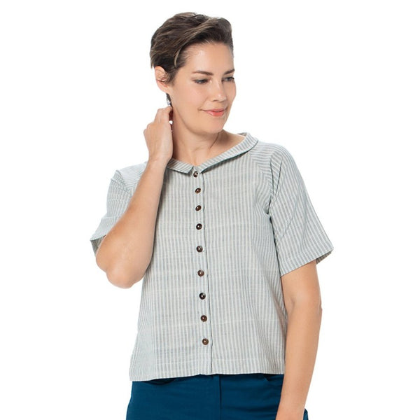 Collared Raglan Top