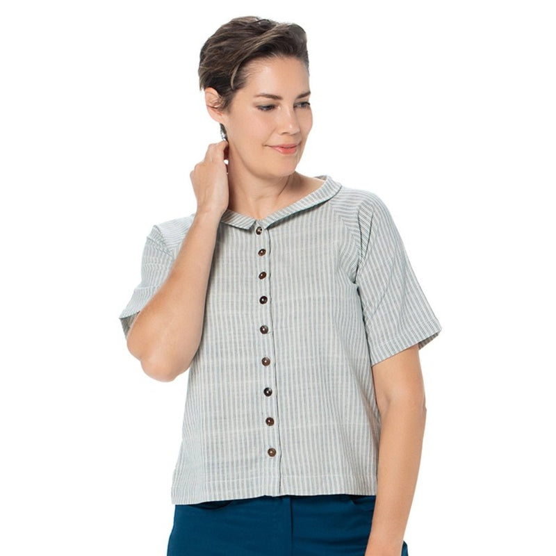 Collared Raglan Top