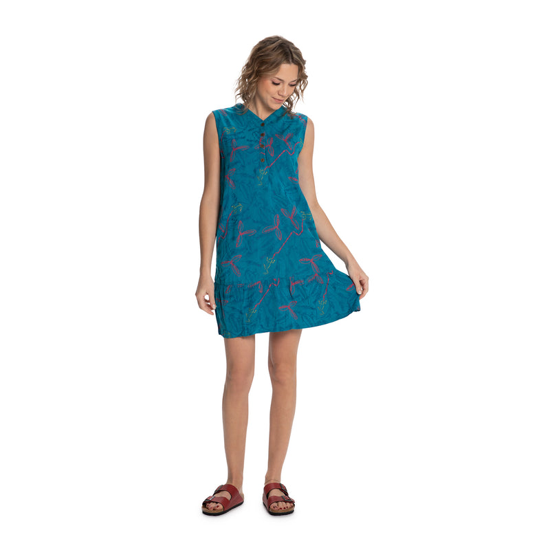 Bamboo Sleeveless Tiered dress - with pockets