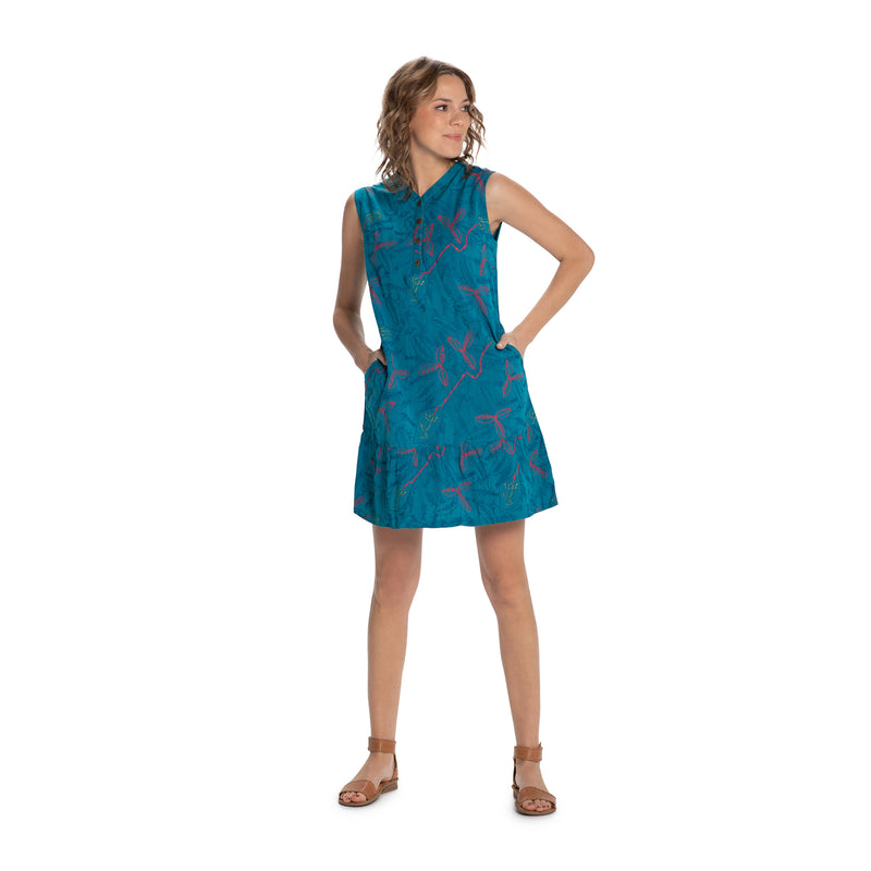 Bamboo Sleeveless Tiered dress - with pockets