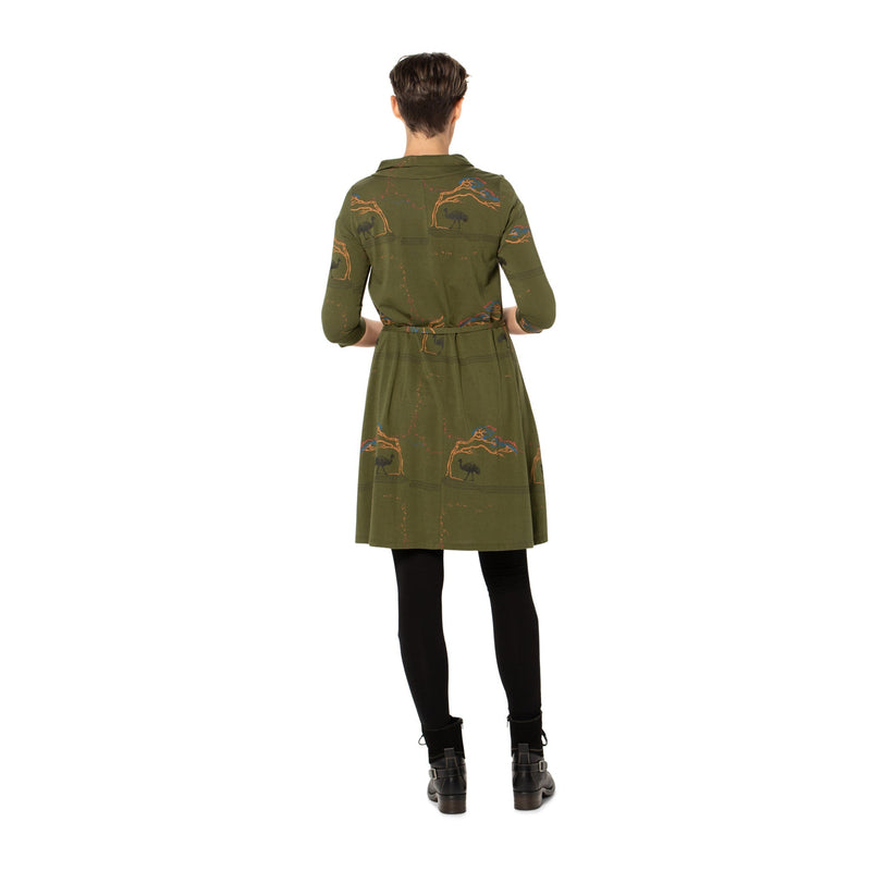 V-Neck Swing Dress - Printed Sale