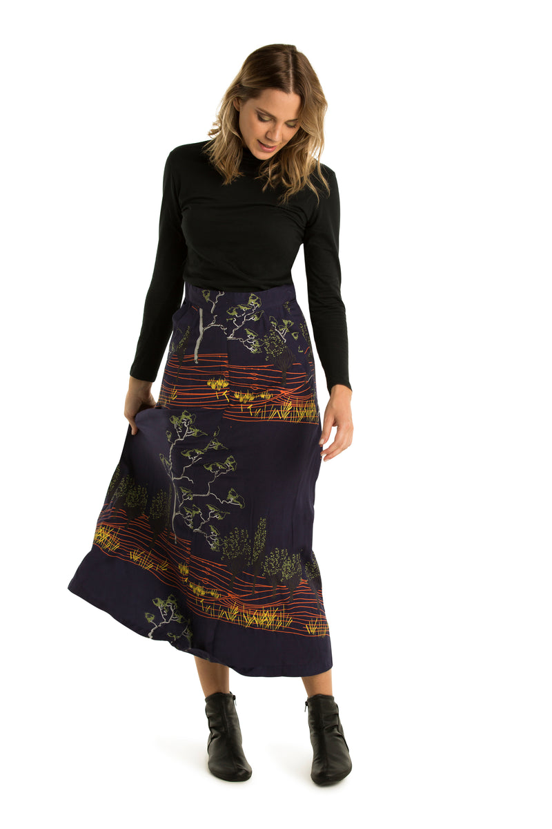 Full A-line Skirt, Printed