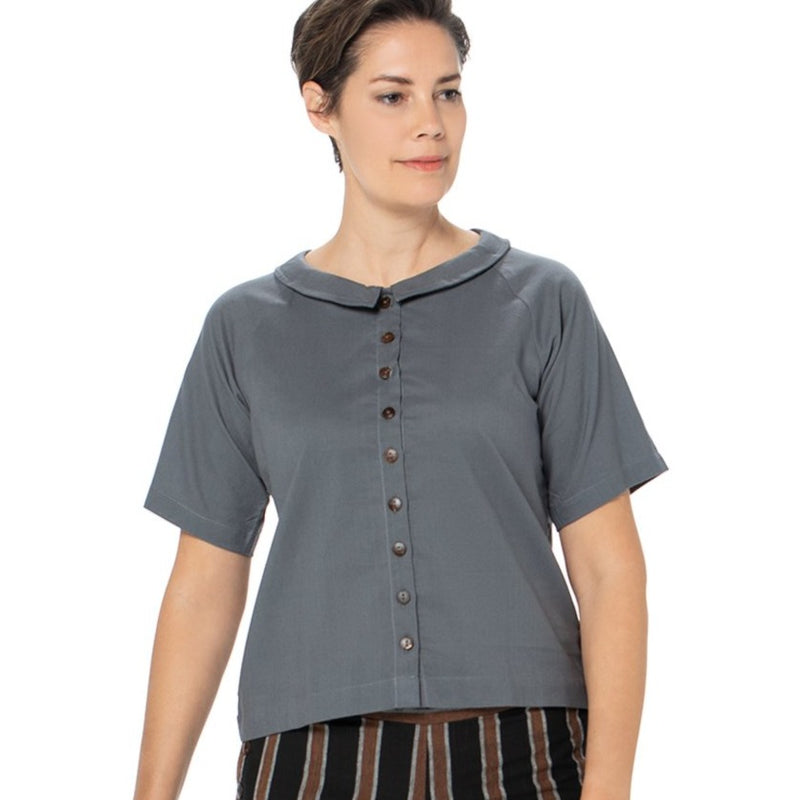 Collared Raglan Top