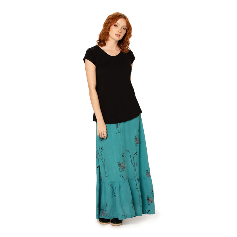 Round neck longer tee