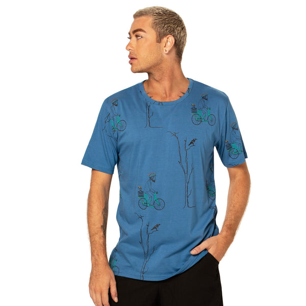 Mens Short Sleeved Bamboo t-shirt - Printed