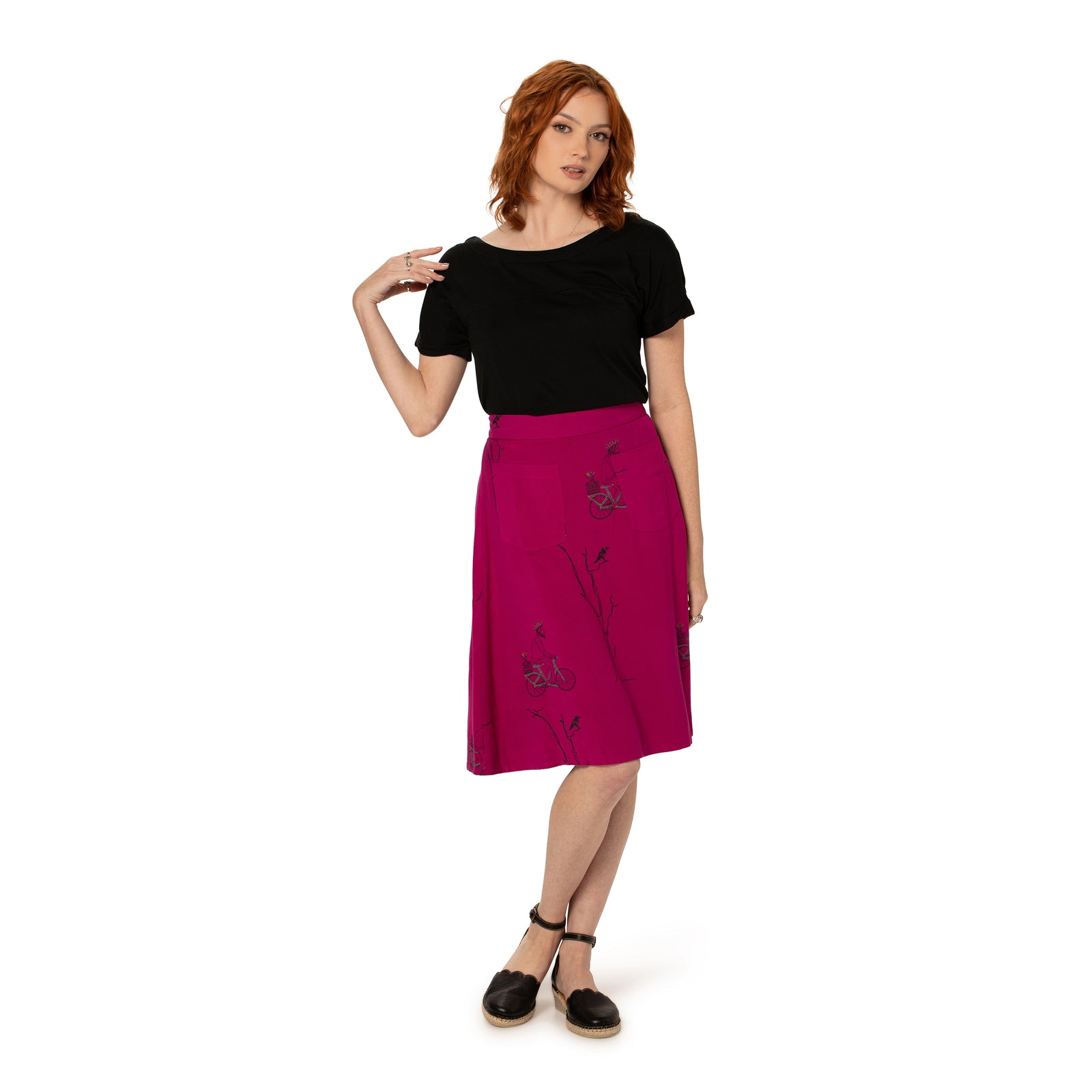 A Line skirt knee length Sinerji Organics