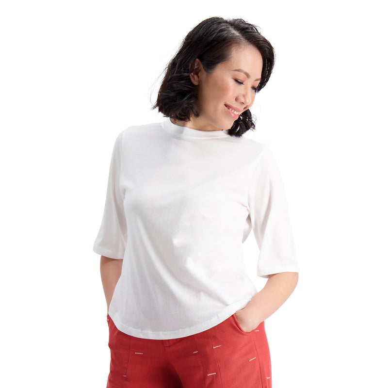 Longer Sleeved Tee - Plain - bamboo