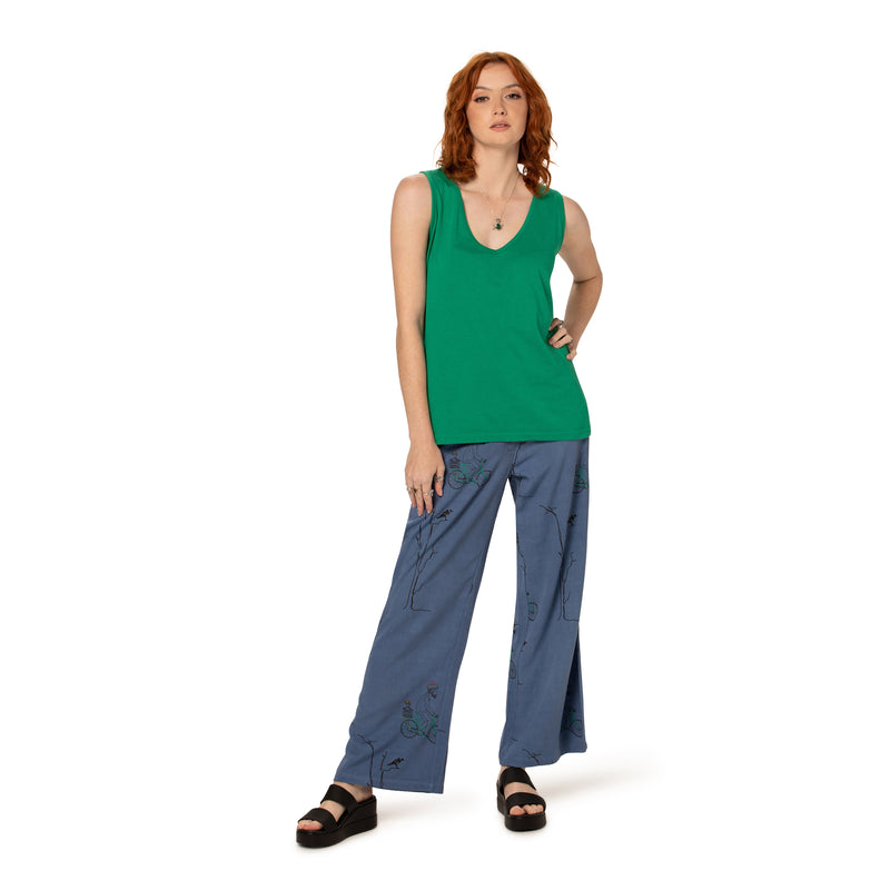 Cropped Bootleg Pant - Woven bamboo - higher waist