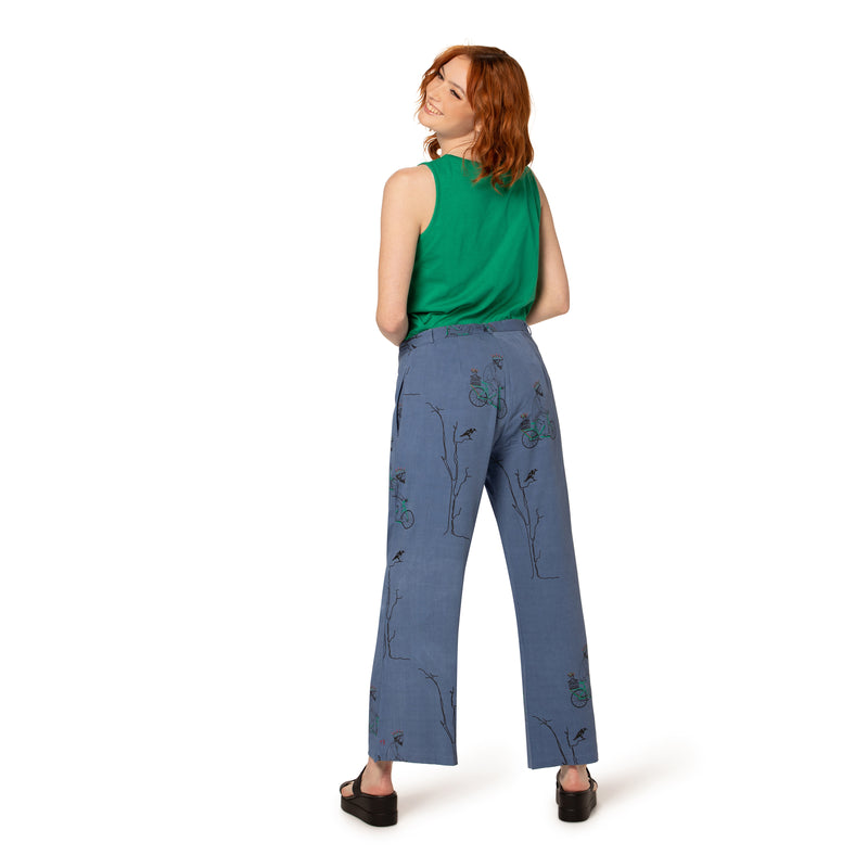 Cropped Bootleg Pant - Woven bamboo - higher waist