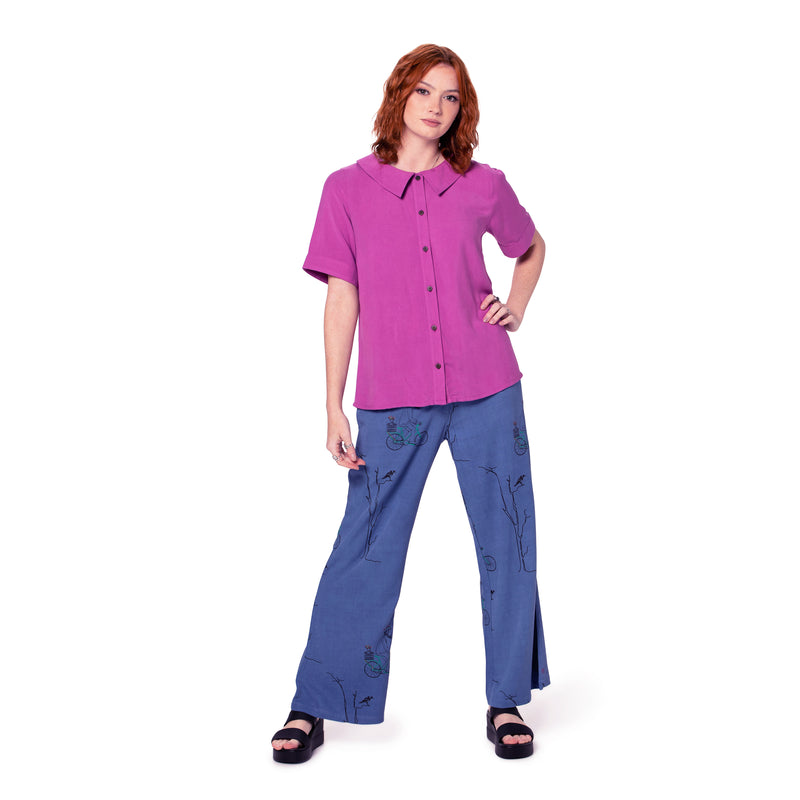 Cropped Bootleg Pant - Woven bamboo - higher waist
