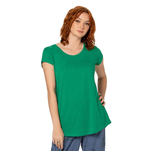Round neck longer tee