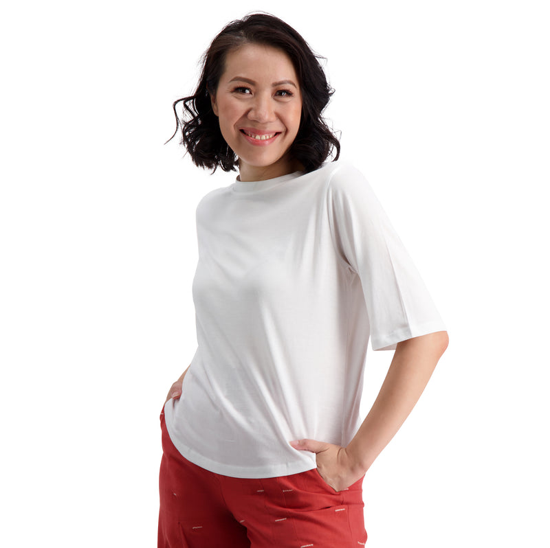 Longer Sleeved Tee - Plain - bamboo