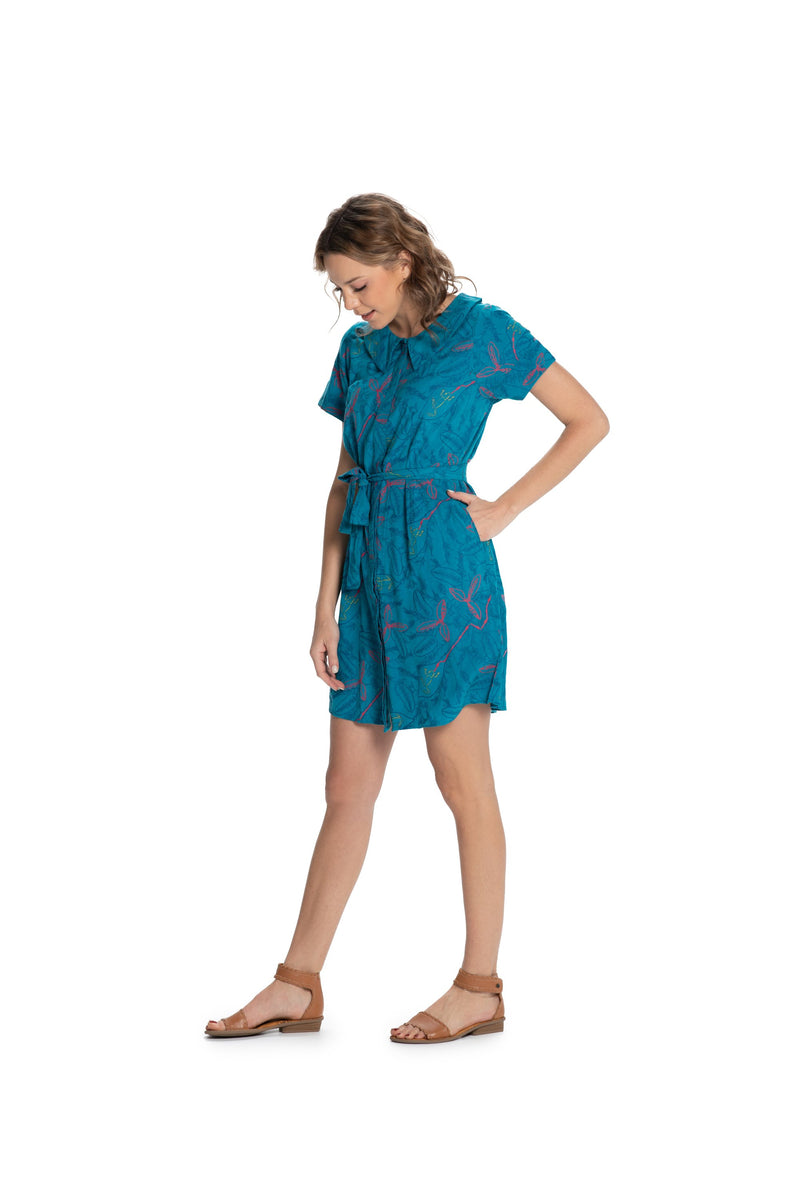 Belted Shirt Dress - Woven Bamboo