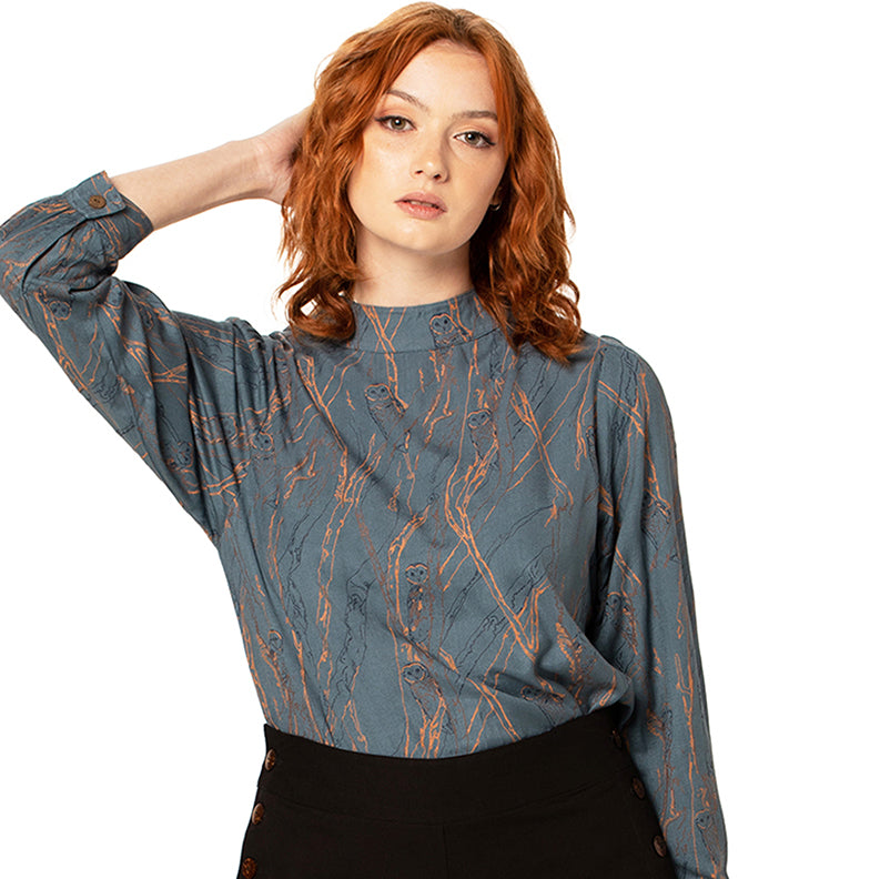 Woven Bamboo Bell Sleeve top - plain and printed