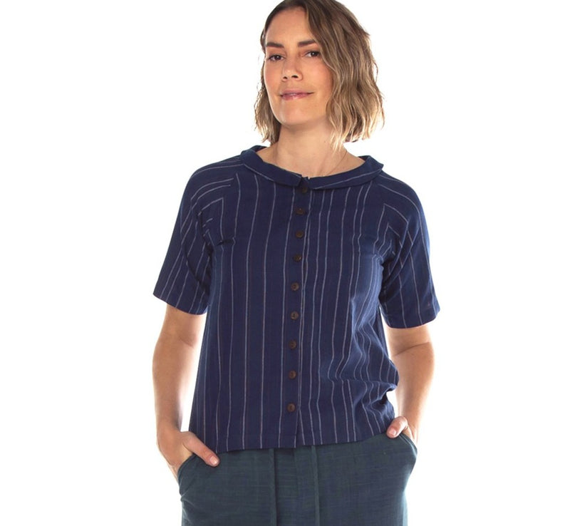 Collared Raglan Top