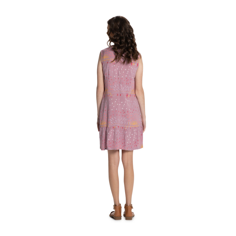 Bamboo Sleeveless Tiered dress - with pockets