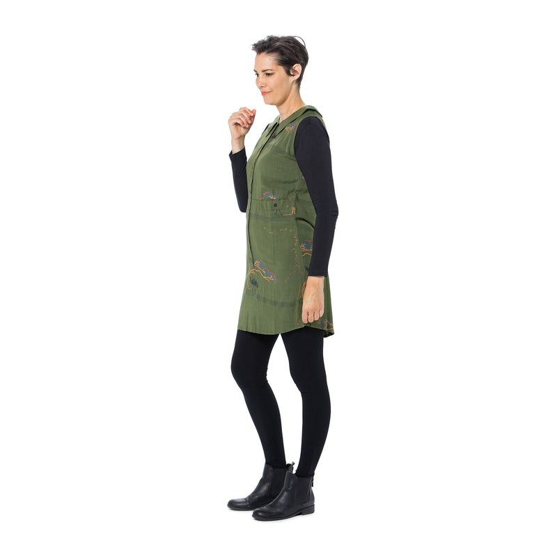 Collared Shift Dress - Woven bamboo