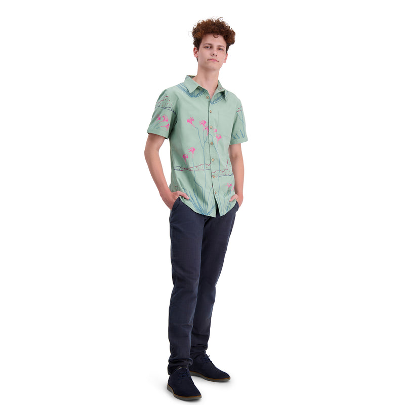 Mens Short Sleeve Fitted Shirt Organic cotton