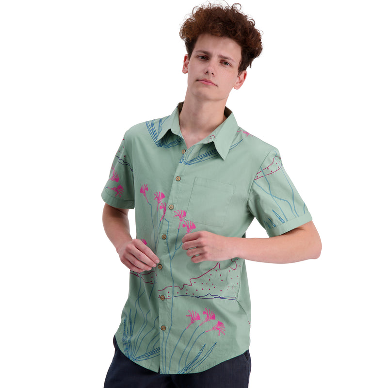 Mens Short Sleeve Fitted Shirt Organic cotton