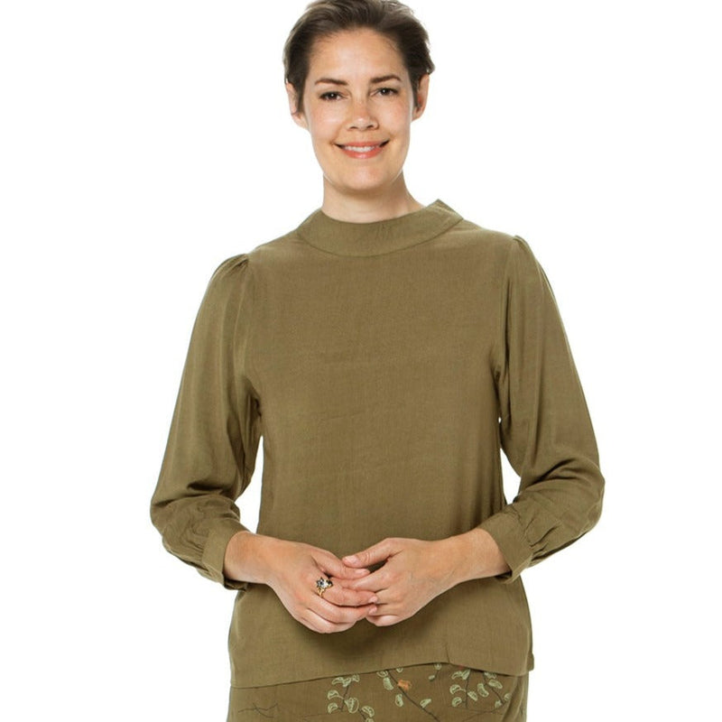 Woven Bamboo Bell Sleeve top - plain and printed