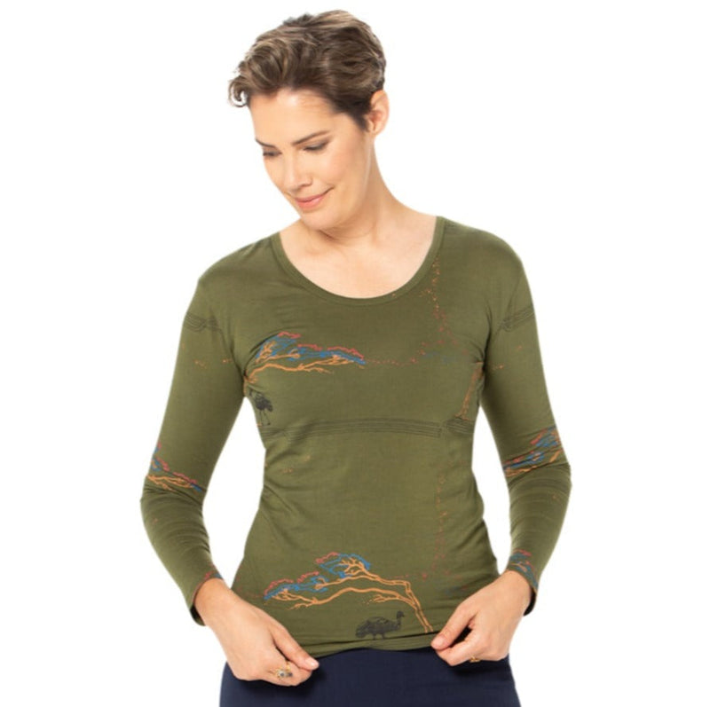 Long Sleeved Top - Sale - Emu print only