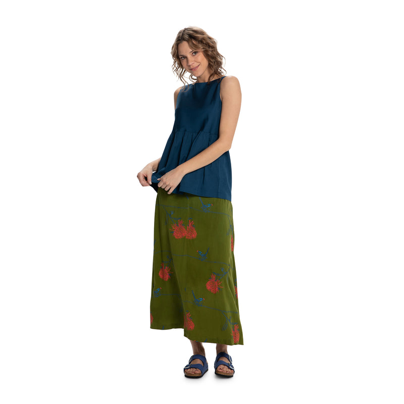 Full A-line Skirt, Printed