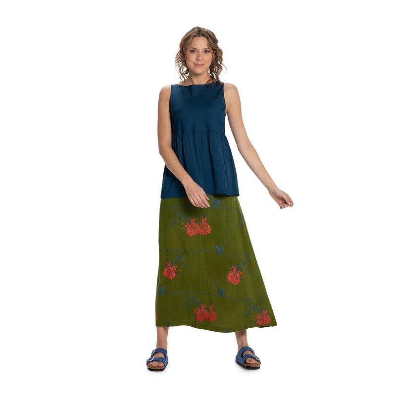 Woven bamboo singlet - Reversible neckline