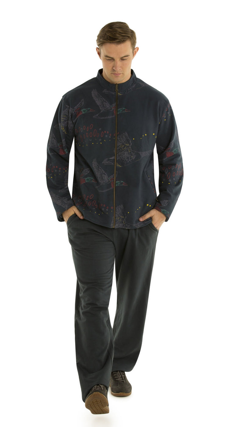 Reversible Bamboo Fleece Jacket- Mens version