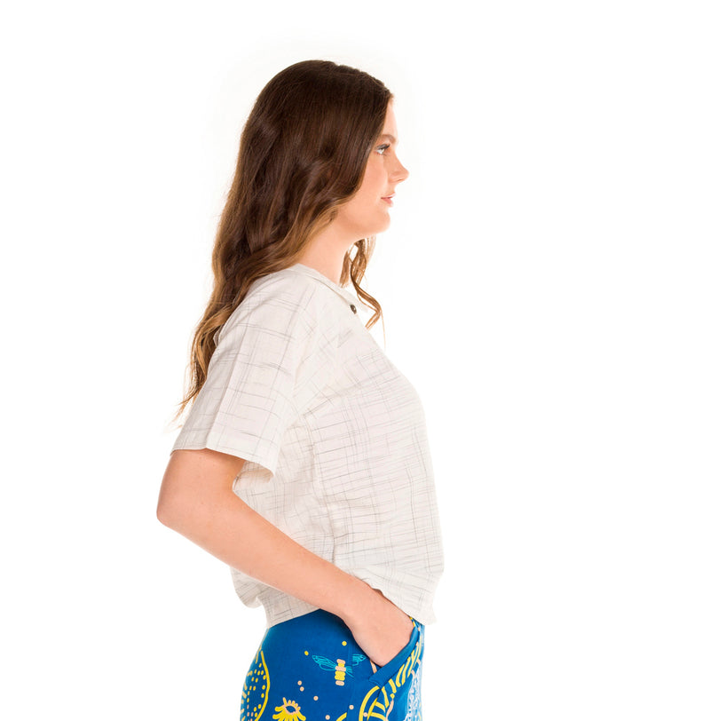 Collared Raglan Top