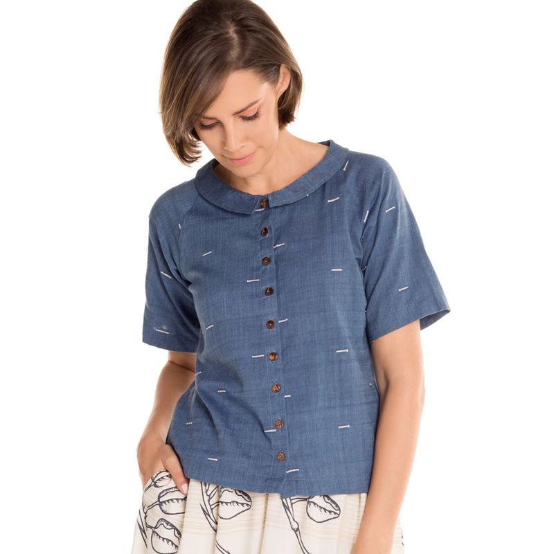 Collared Raglan Top