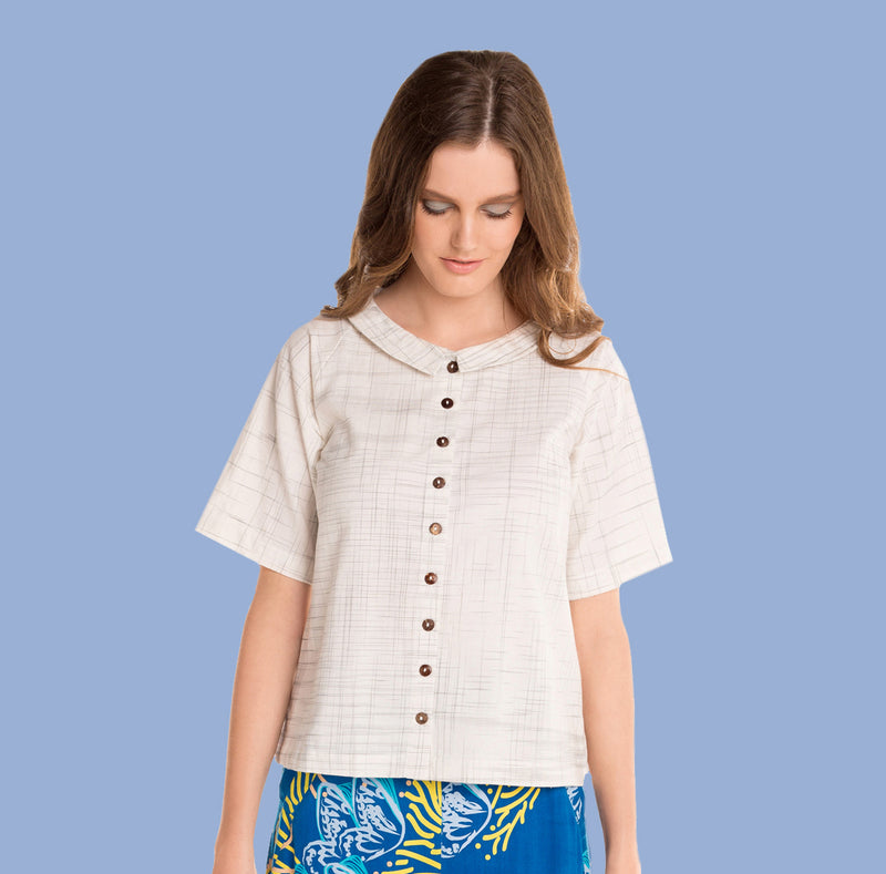 Collared Raglan Top